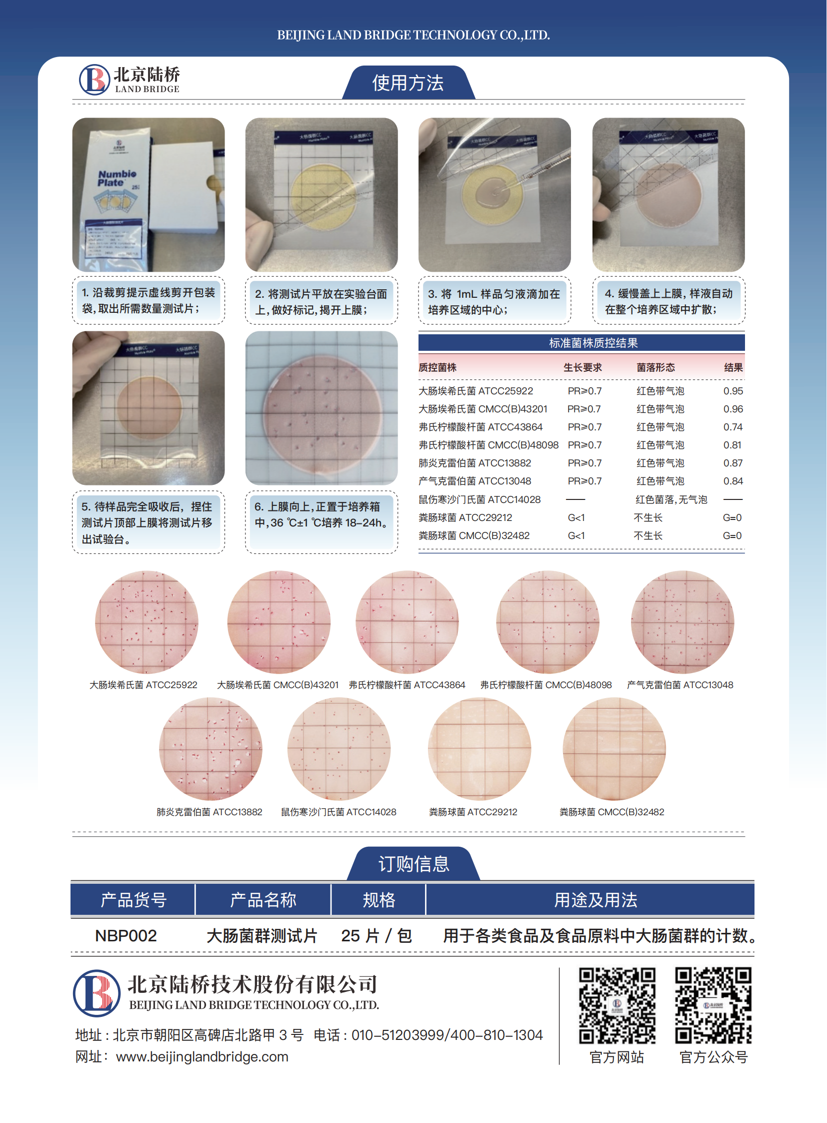 告別繁瑣，助力高效！北京陸橋隆重推出Numbio Plate?大腸菌群測(cè)試片